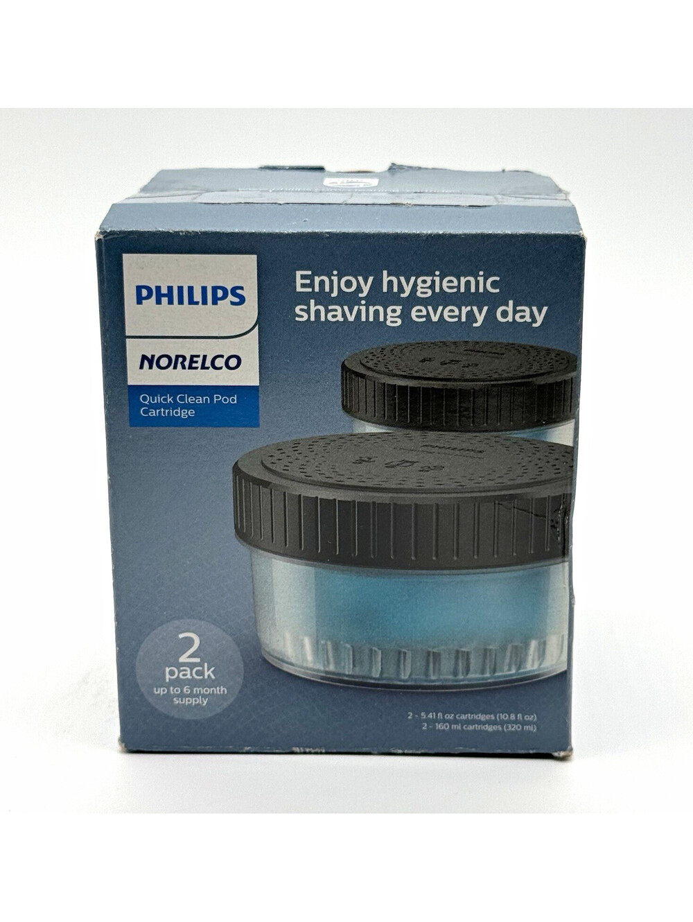 Philips Norelco Quick Clean Pod Cleaning Cartridges 2 Pack CC12/52 New